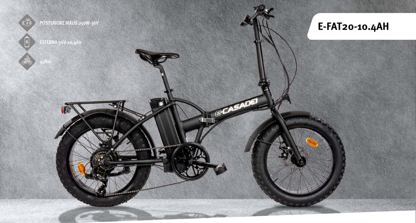 E-FATBIKE CASADEI COLORE NERO OPACO
