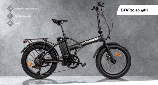 E-FATBIKE CASADEI COLORE NERO OPACO