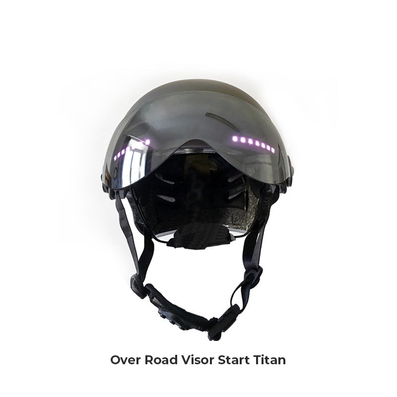 CASCO MFI OVER ROAD VISOR START - Casco con Visiera, Luci Integrate e Indicatori di direzione