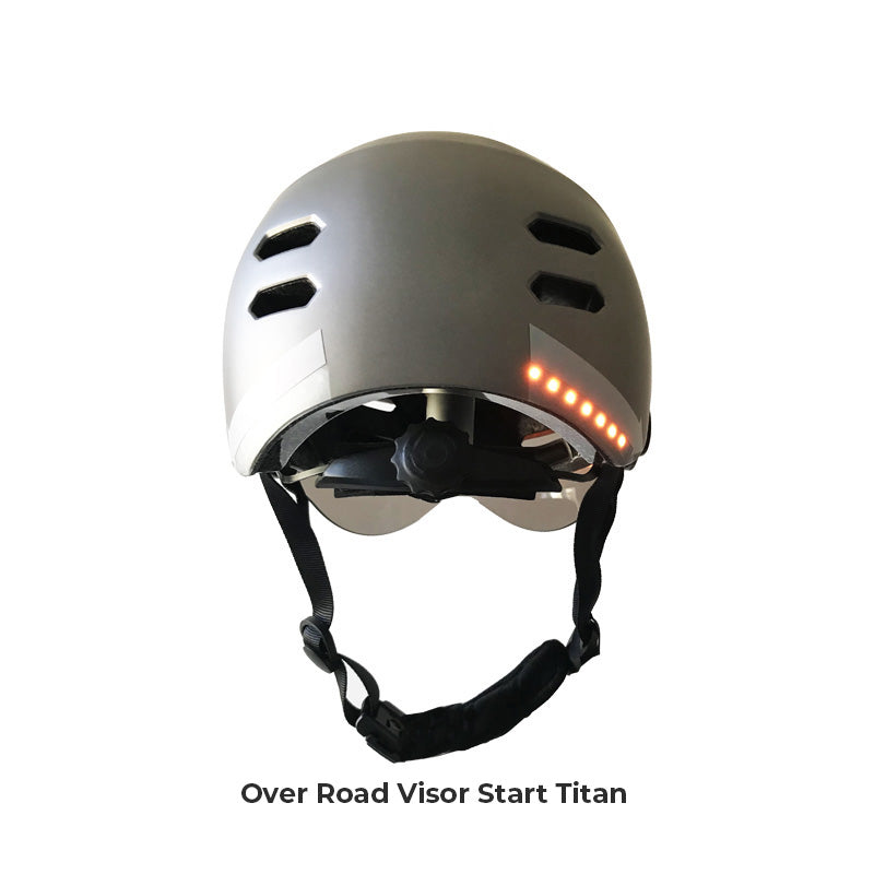 CASCO MFI OVER ROAD VISOR START - Casco con Visiera, Luci Integrate e Indicatori di direzione