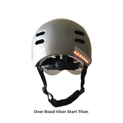 CASCO MFI OVER ROAD VISOR START - Casco con Visiera, Luci Integrate e Indicatori di direzione